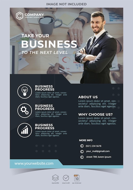 Vector creative corporate business flyer template