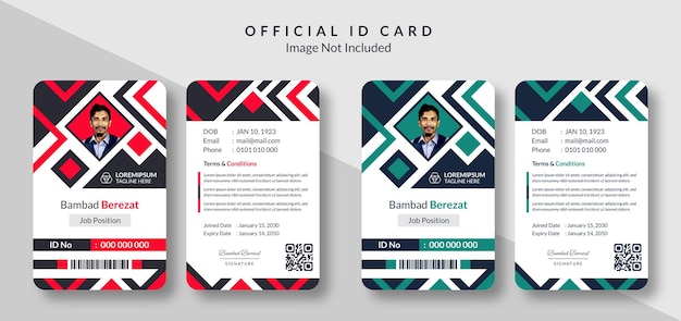 Vector creative corporate business id card design vector template