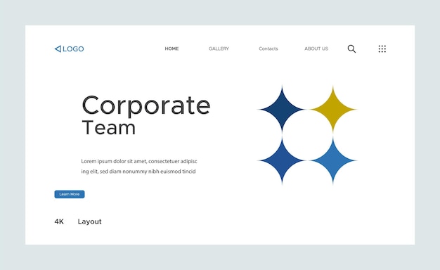Креативный дизайн корпоративной бизнес-landing page