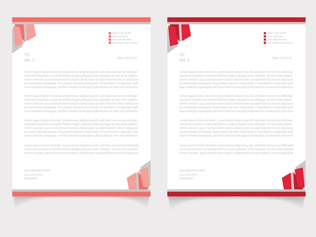 Creative corporate business letterhead design template