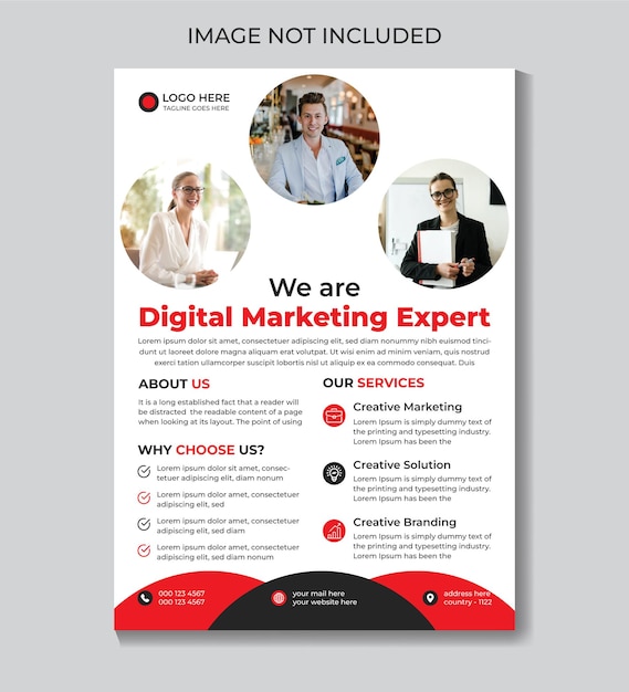 Creative corporate business marketing flyer design template
