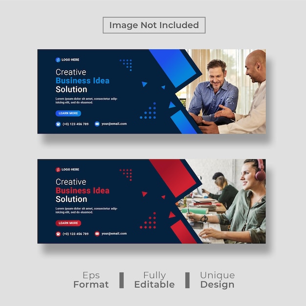 Creative corporate business marketing social media facebook cover banner post template