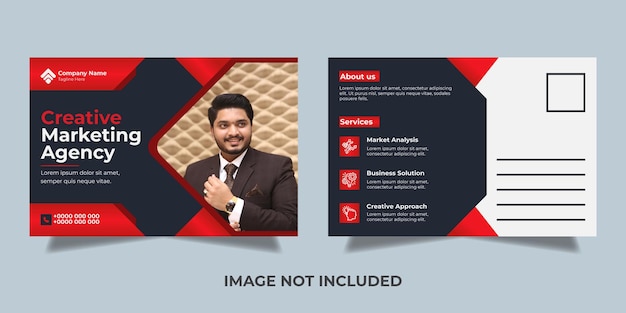 Creative corporate business Modern postcard EDDM design template