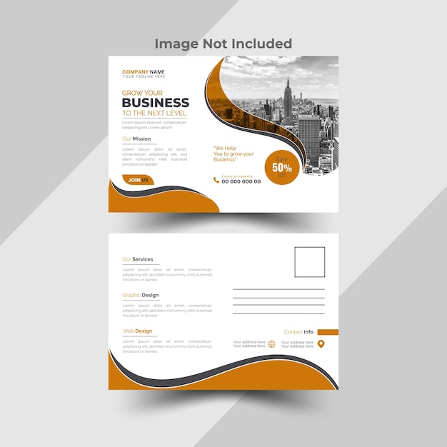 Vector creative corporate business post card design template