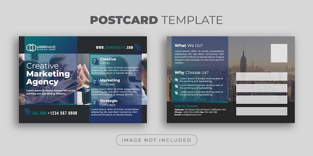 Vector creative corporate business postcard template