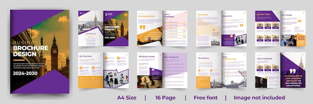 Vector creative and corporate business profile brochure or company profile design with premium template