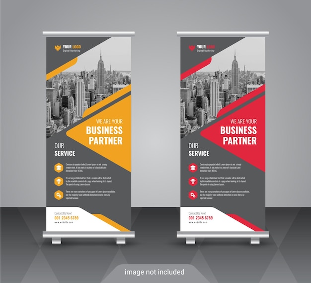 creative Corporate and business roll up banner design template