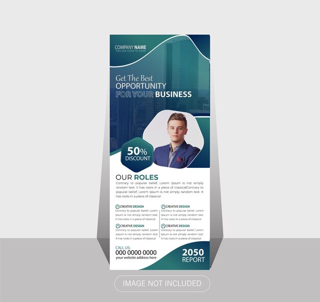 Creative corporate business roll up banner design template