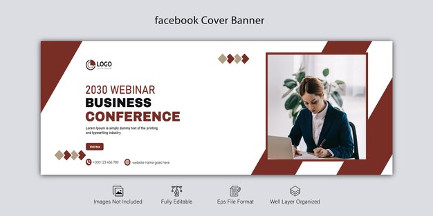 Vector creative corporate business social media design facebook cover template web banner