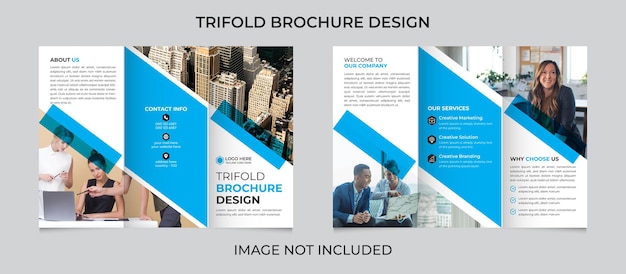 Creative corporate business trifold brochure design template