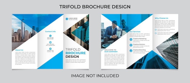 Creative corporate business trifold brochure template design