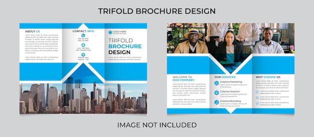 Creative corporate business trifold brochure template design