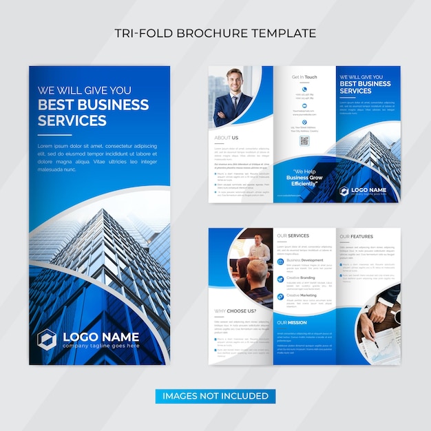 Creative corporate Business trifold brochure template