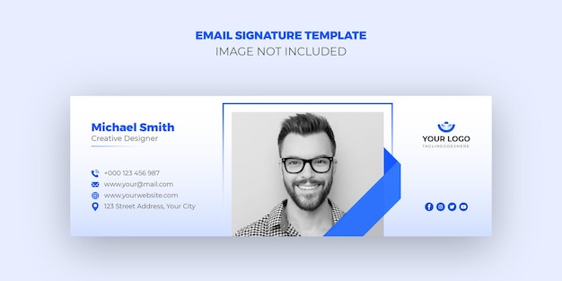 Vector creative corporate email signature template design