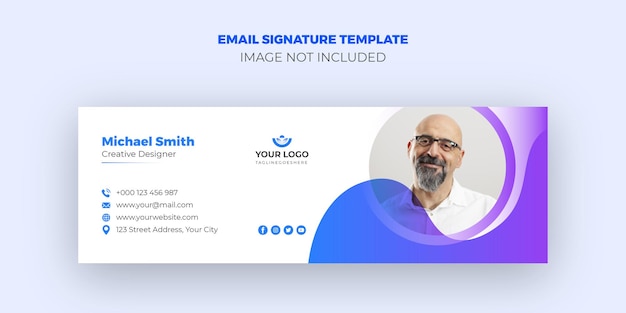 Creative corporate email signature template design