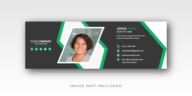 Creative Corporate email signature template or email footer template