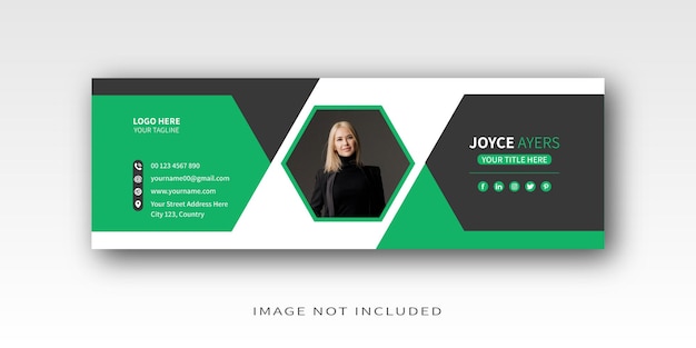 Creative Corporate email signature template or email footer template