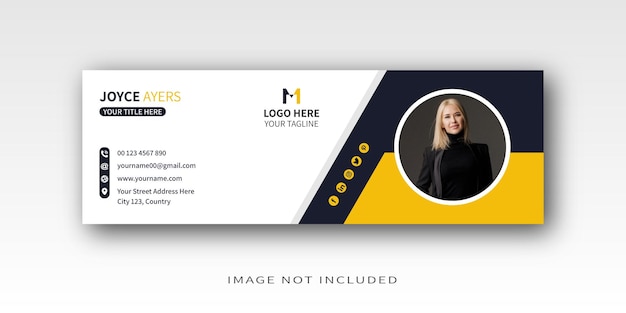 Creative Corporate email signature template or email footer template