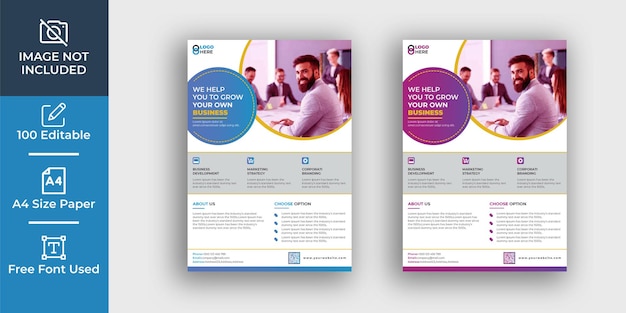 Vector creative corporate flyer design template