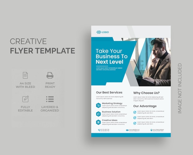 Vector creative corporate flyer design template