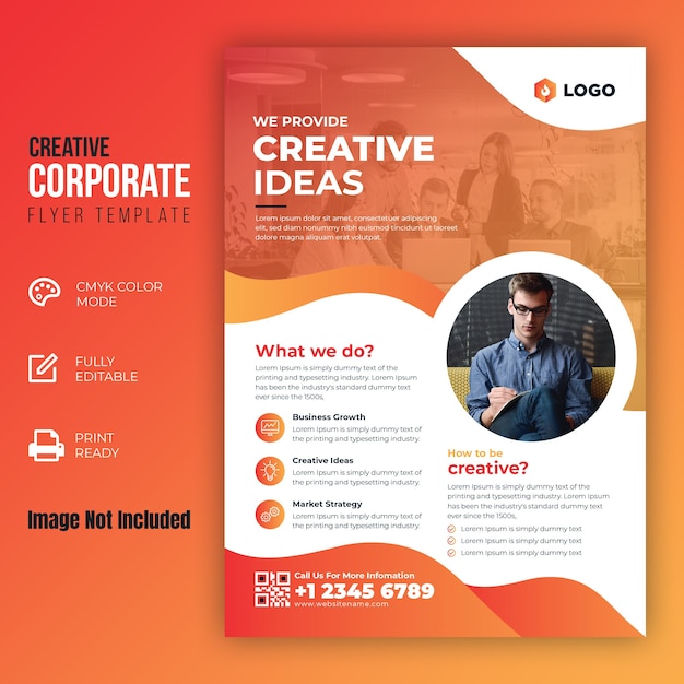 Vector creative corporate flyer template