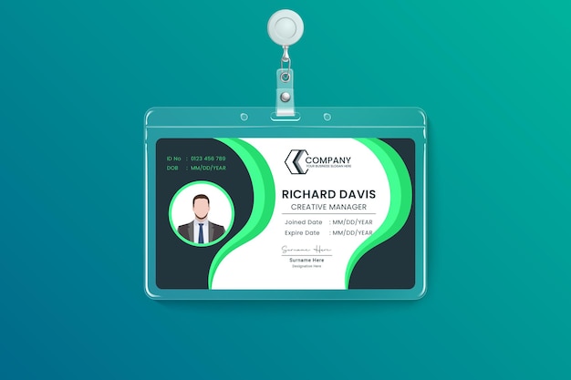 Creative corporate id card design template