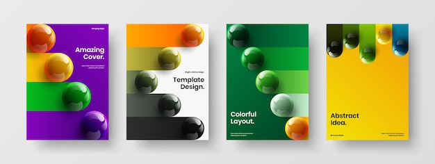 Creative corporate identity A4 design vector layout set