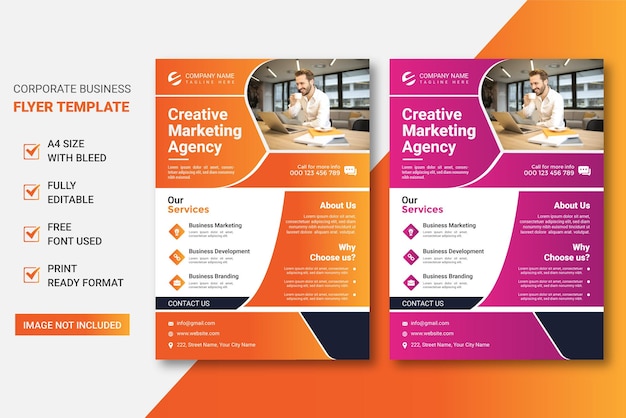 Creative corporate modern business flyer design template