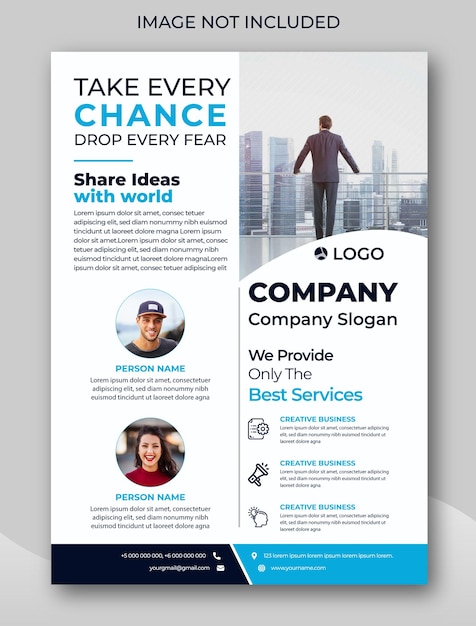 Vector creative corporate modern business leaflet flyer design