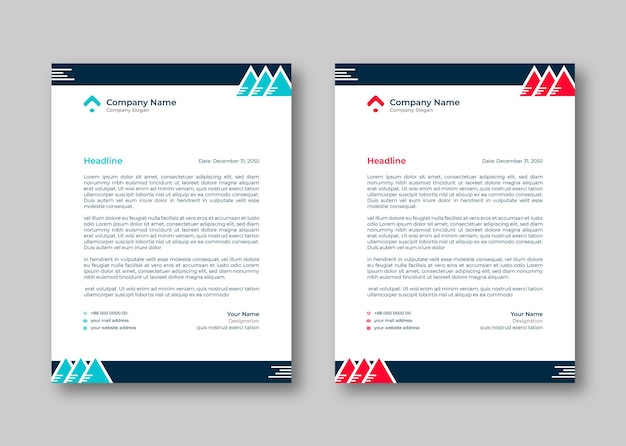 Creative corporate modern business letterhead design