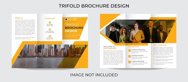 Creative corporate modern business trifold brochure design template