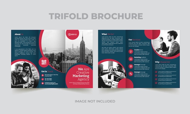 Vector creative corporate modern business trifold brochure template