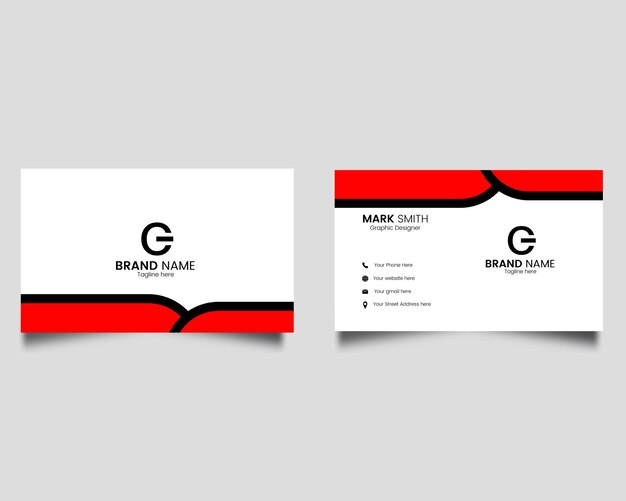 Creative and corporate multipole business card design