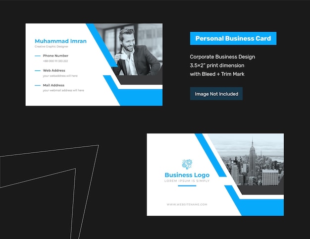 Креативный корпоративный профессиональный шаблон визитной карточки