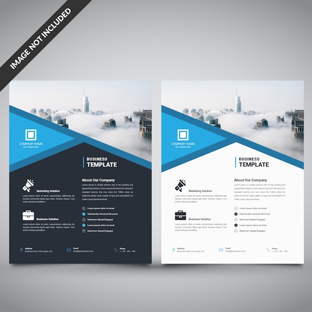 Vector creative corporate real estate business flyer template