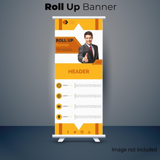 Design creativo del modello di banner roll up aziendale