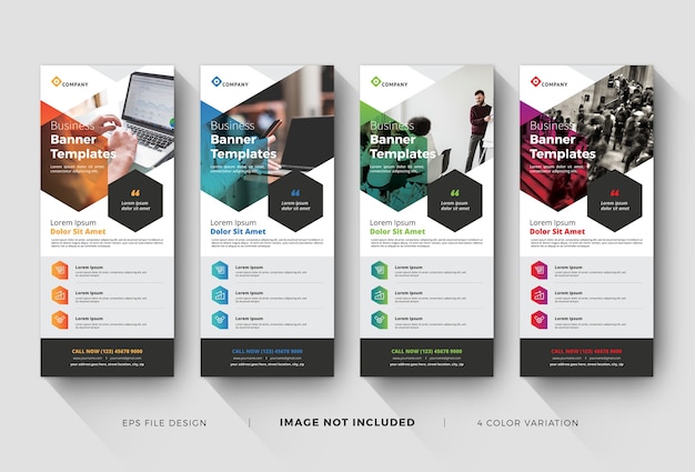 Vector creative corporate roll up banner templates