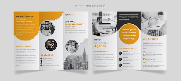 Vector creative corporate trifold brochure template