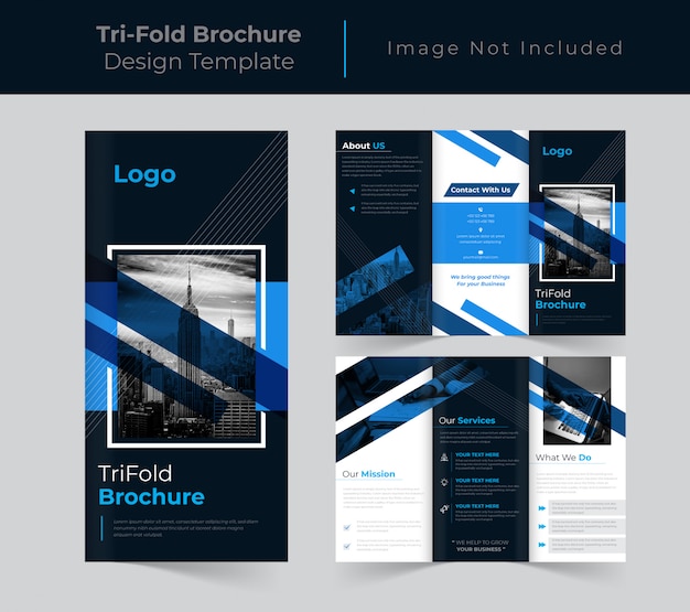 Vector creative corporate trifold brochure