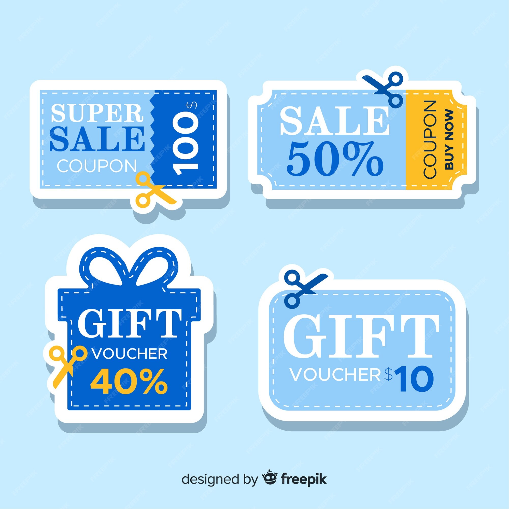 Premium Vector | Creative coupon sale label collection