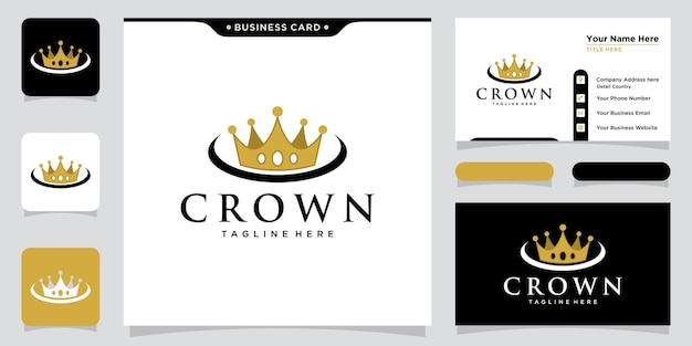 Creative Crown Concept Logo Design Template