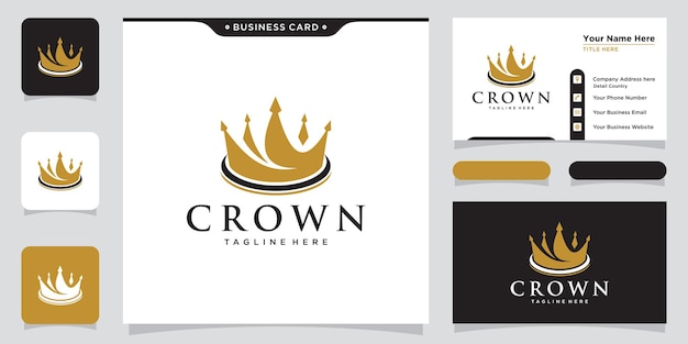 Creative Crown Concept Logo Design Template