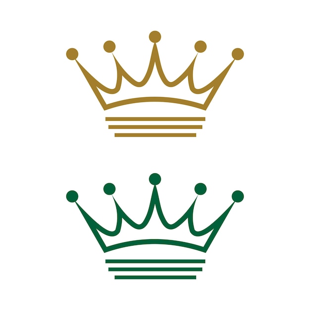 Creative crown concept logo design template