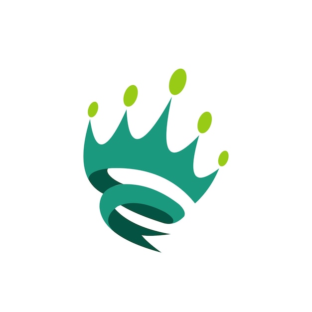 Вектор Креативный дизайн логотипа короны концепция ленты