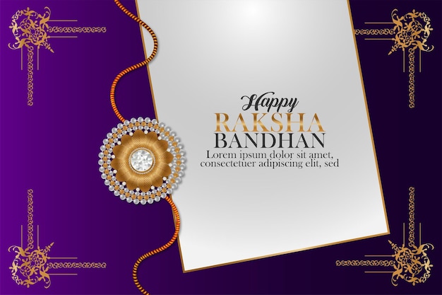 Creative crystal rakhio for happy raksha bandhan