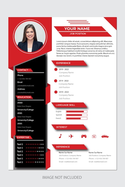 Creative curriculum vitae, cv, резюме