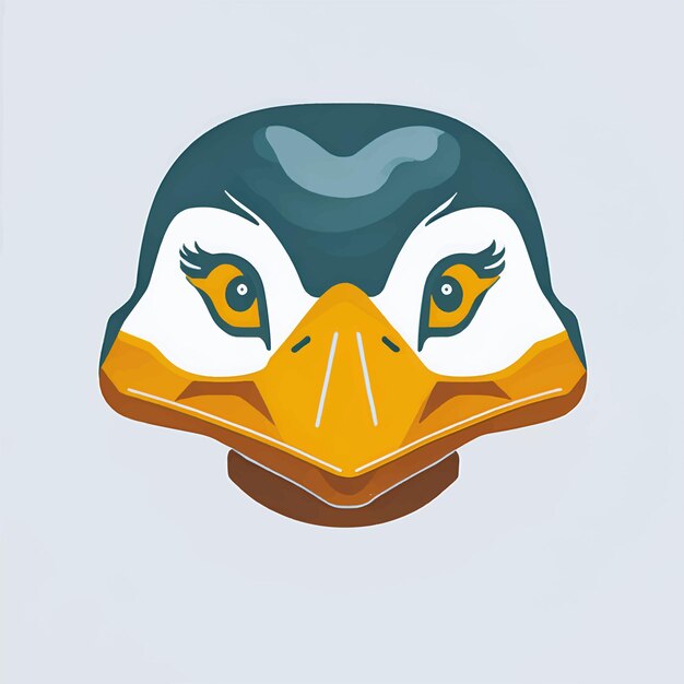 Vector creative cute mallard duck head icon vector illustration