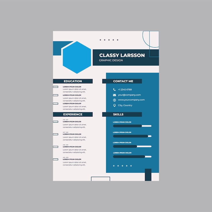 Vector creative cv template vector minimalist beautiful resume template