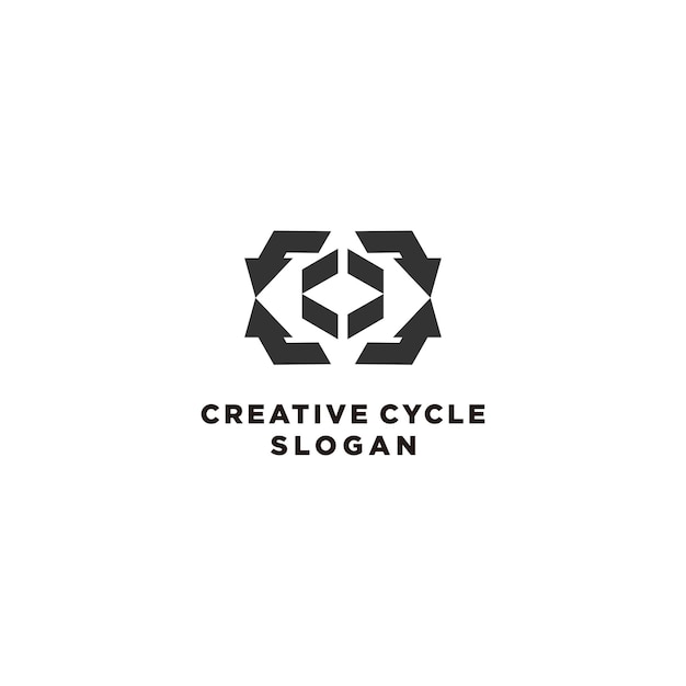 クリエイティブ サイクルのロゴ アイコン ベクトル画像