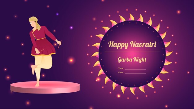 Vector creative dandiya vector happy navratri